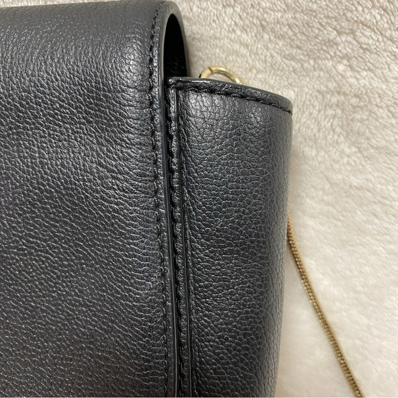 Kate Spade Jill Longacre Couth Black Leather Shoulder Bag Handbag Chain Strap - Picture 2 of 16